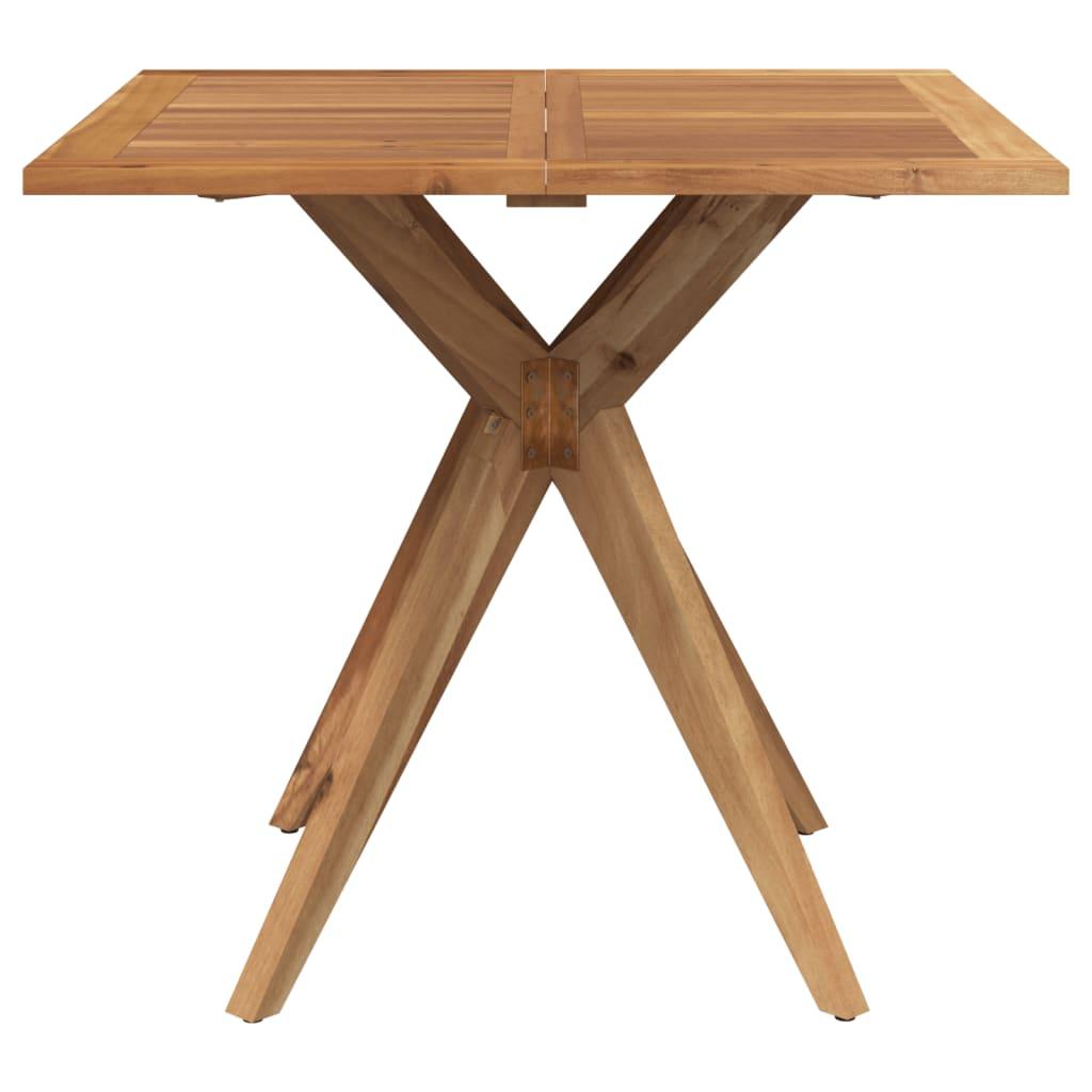 Mesa de jardín cuadrada madera maciza de acacia