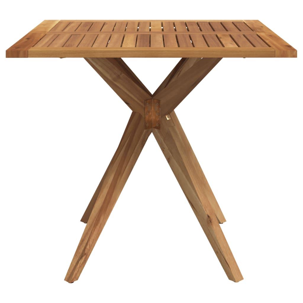 Mesa de jardín cuadrada madera maciza de acacia
