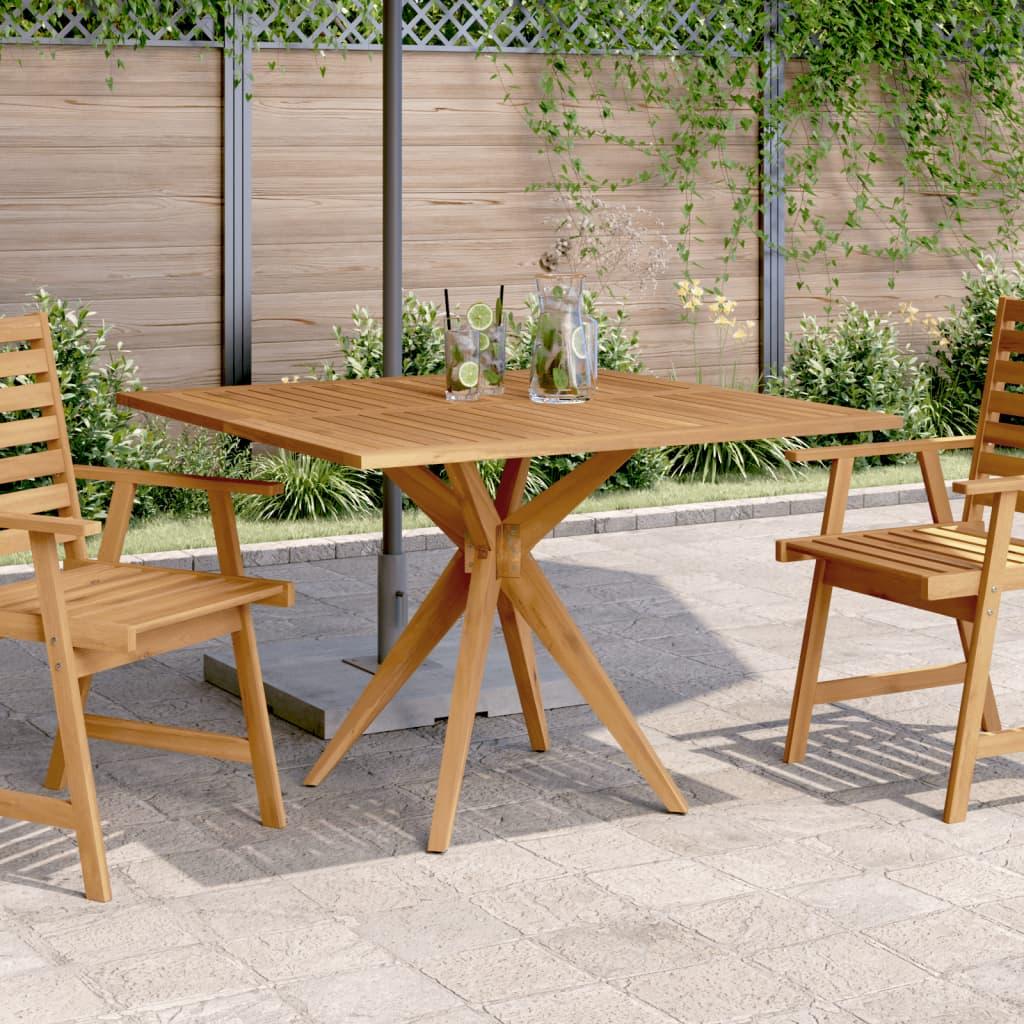 Mesa de jardín cuadrada madera maciza de acacia
