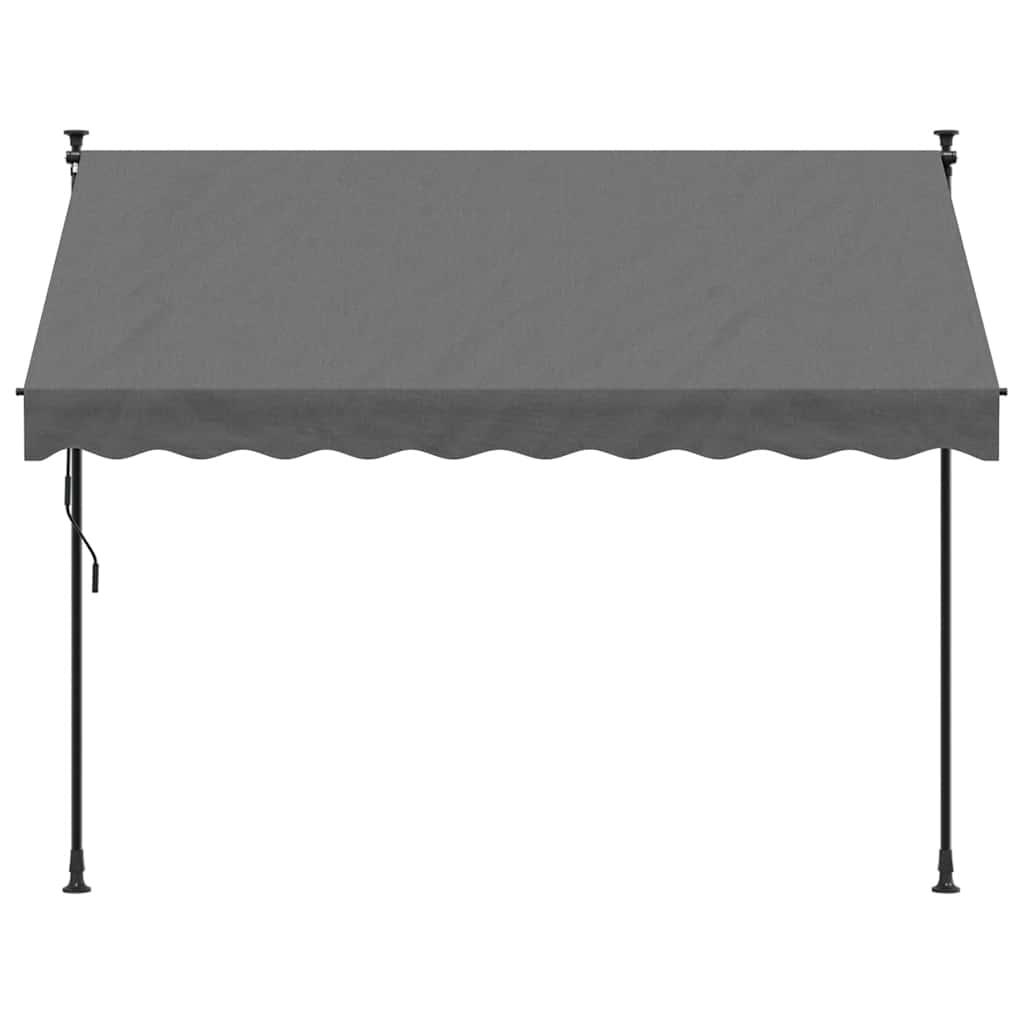 Toldo retráctil de tela y acero gris antracita 250x150 cm