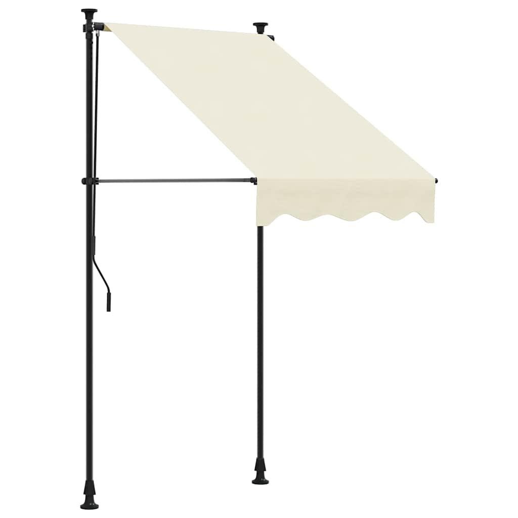 Toldo retráctil de tela y acero gris antracita 200x150 cm