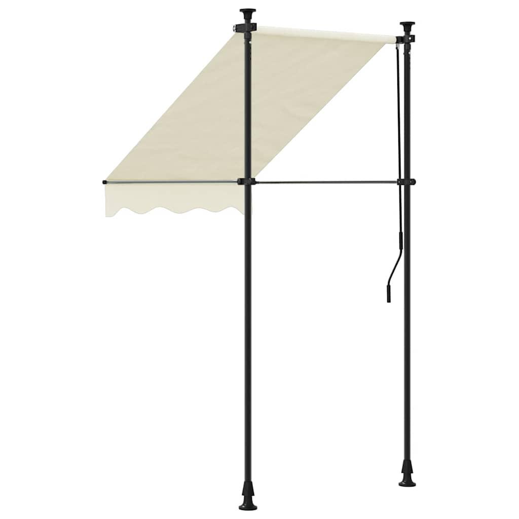 Toldo retráctil de tela y acero gris antracita 200x150 cm