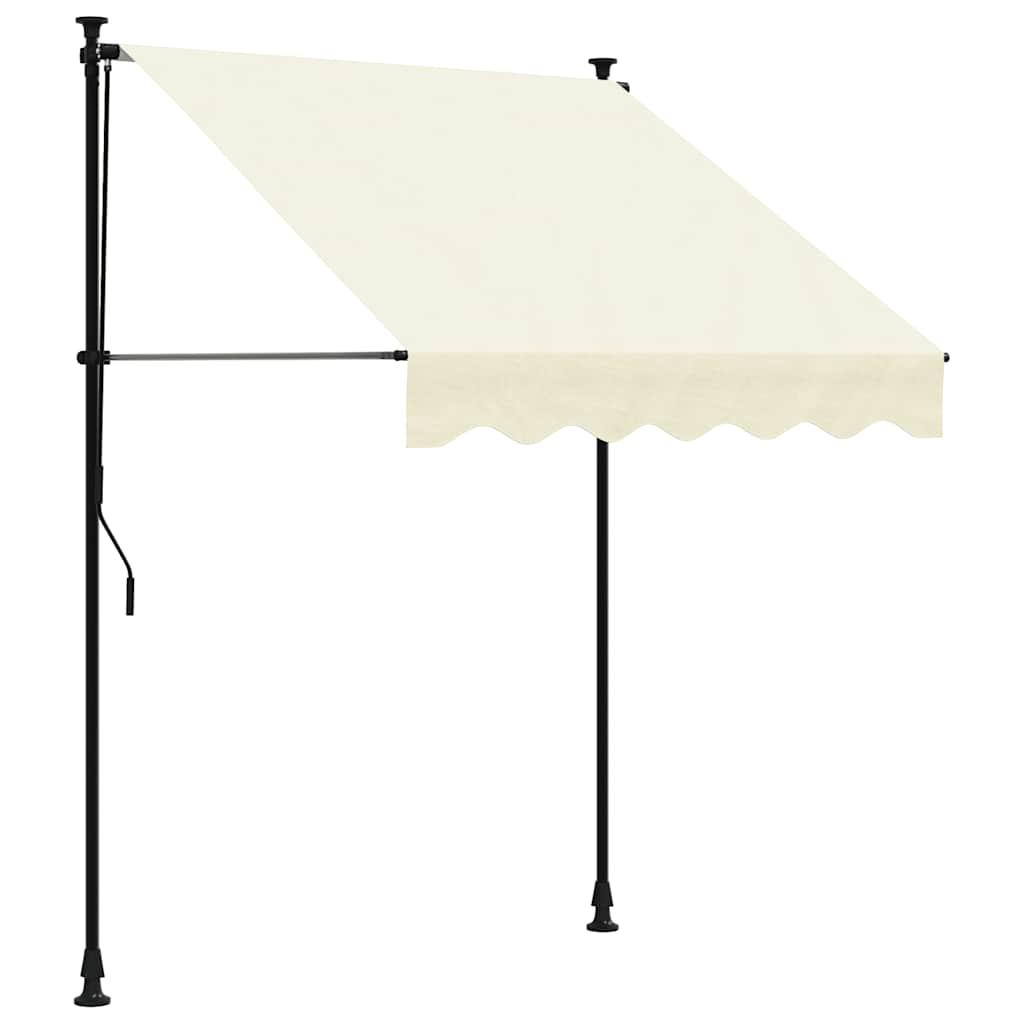 Toldo retráctil de tela y acero gris antracita 150x150 cm