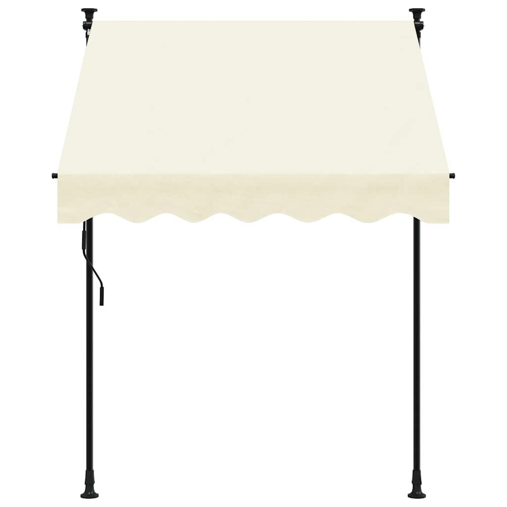 Toldo retráctil de tela y acero gris antracita 150x150 cm
