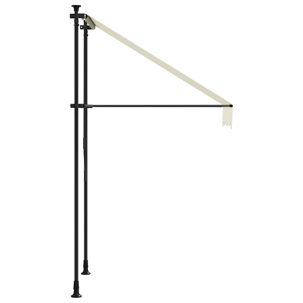 Toldo retráctil de tela y acero gris antracita 150x150 cm