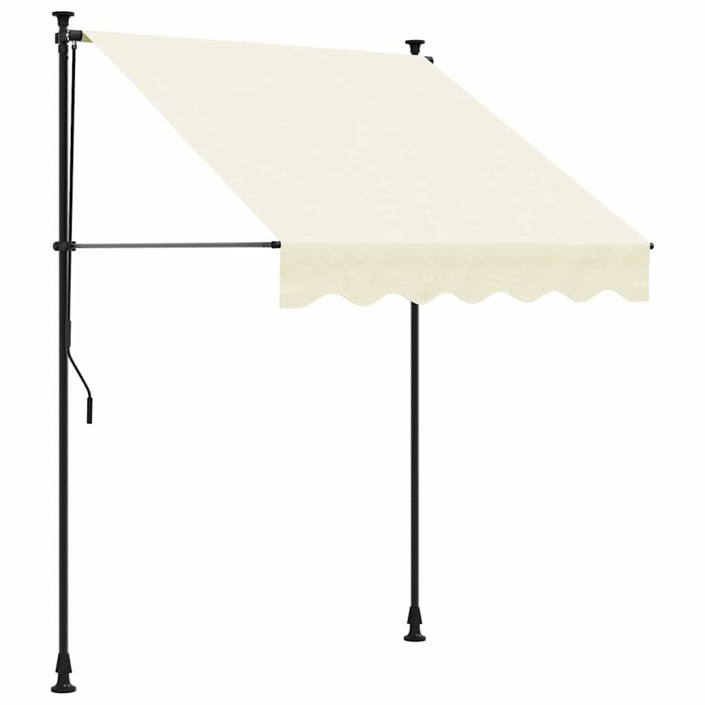 Toldo retráctil de tela y acero gris antracita 200x150 cm