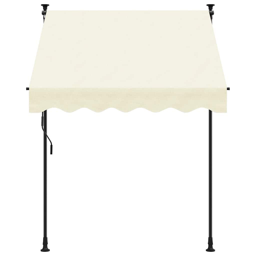 Toldo retráctil de tela y acero gris antracita 200x150 cm