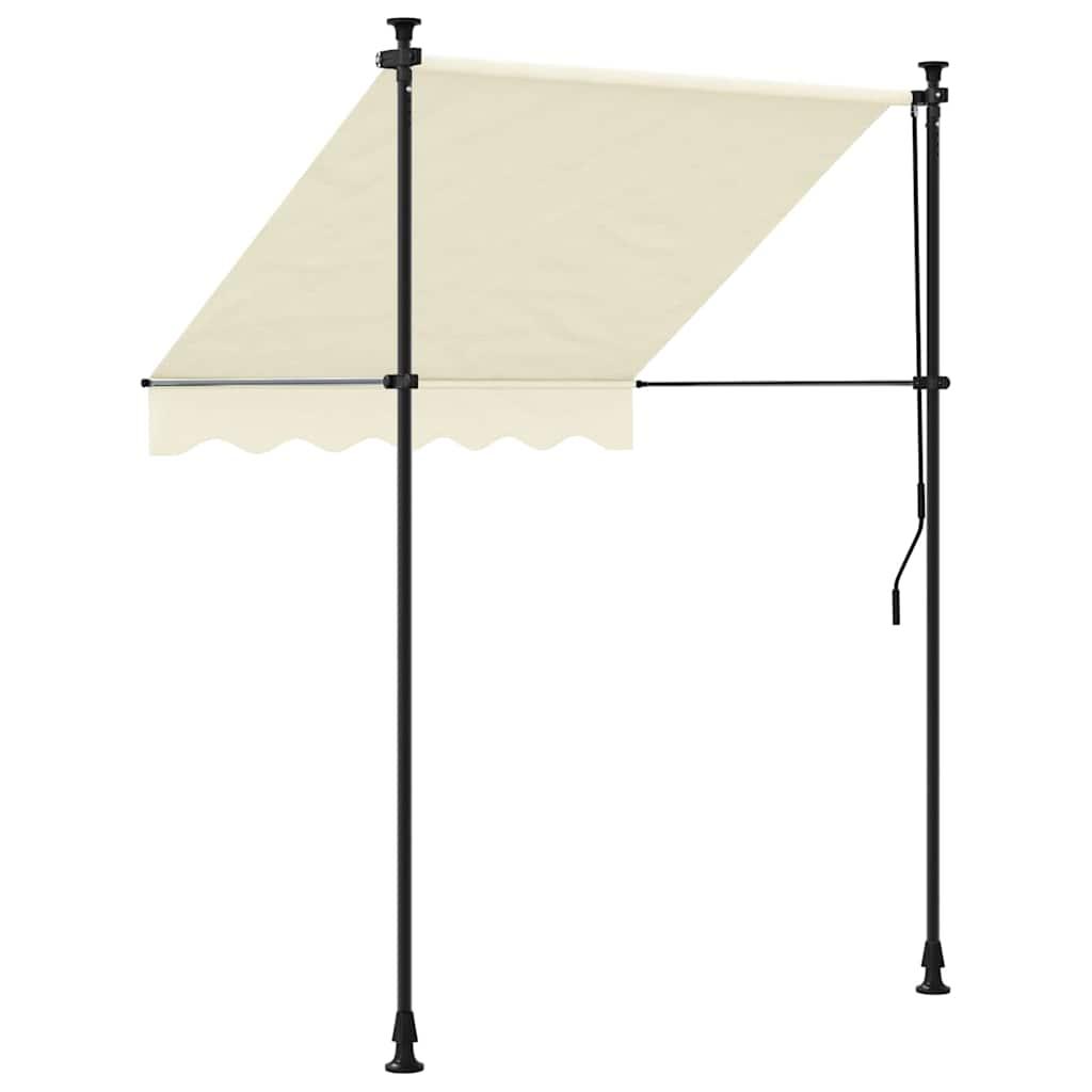 Toldo retráctil de tela y acero gris antracita 200x150 cm