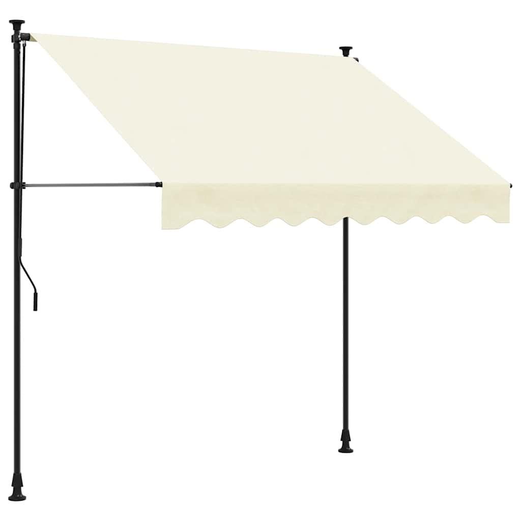 Toldo retráctil de tela y acero gris antracita 100x150 cm