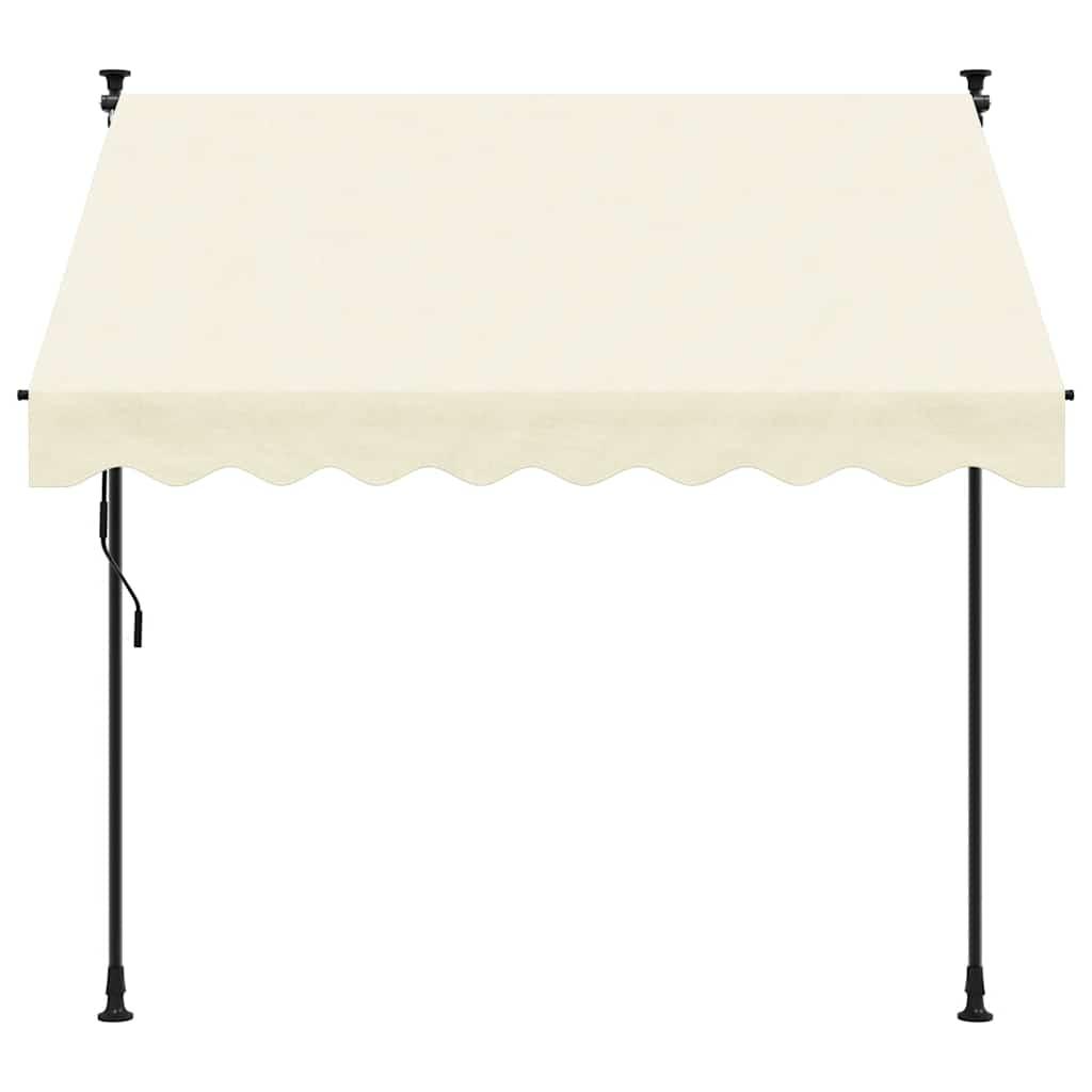 Toldo retráctil de tela y acero gris antracita 100x150 cm