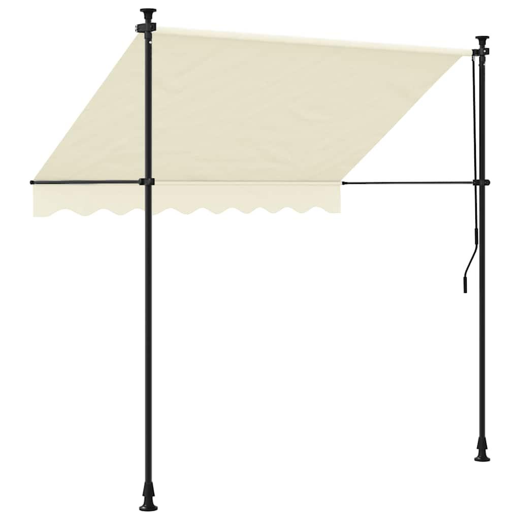Toldo retráctil de tela y acero gris antracita 100x150 cm