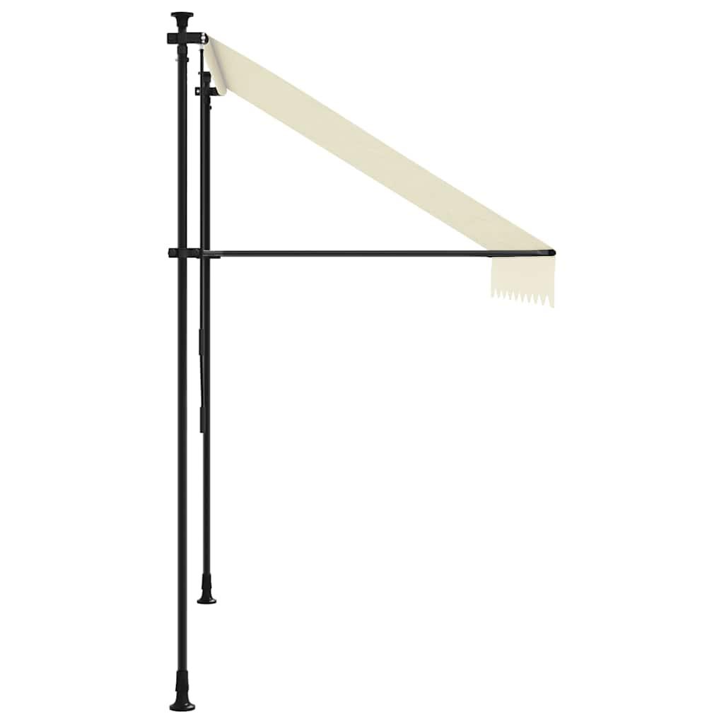 Toldo retráctil de tela y acero gris antracita 100x150 cm