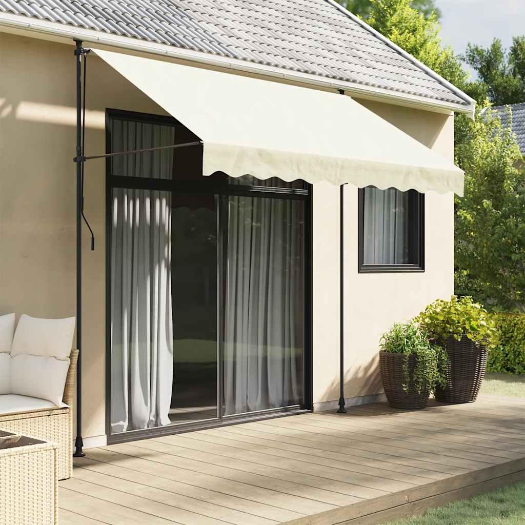 Toldo retráctil de tela y acero gris antracita 150x150 cm