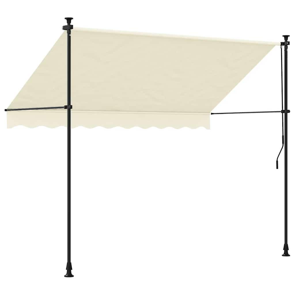 Toldo retráctil de tela y acero gris antracita 150x150 cm