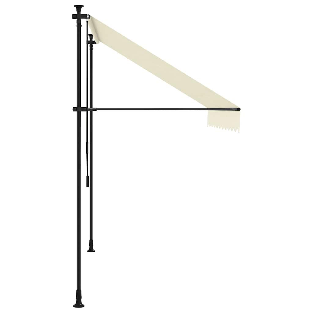 Toldo retráctil de tela y acero gris antracita 150x150 cm