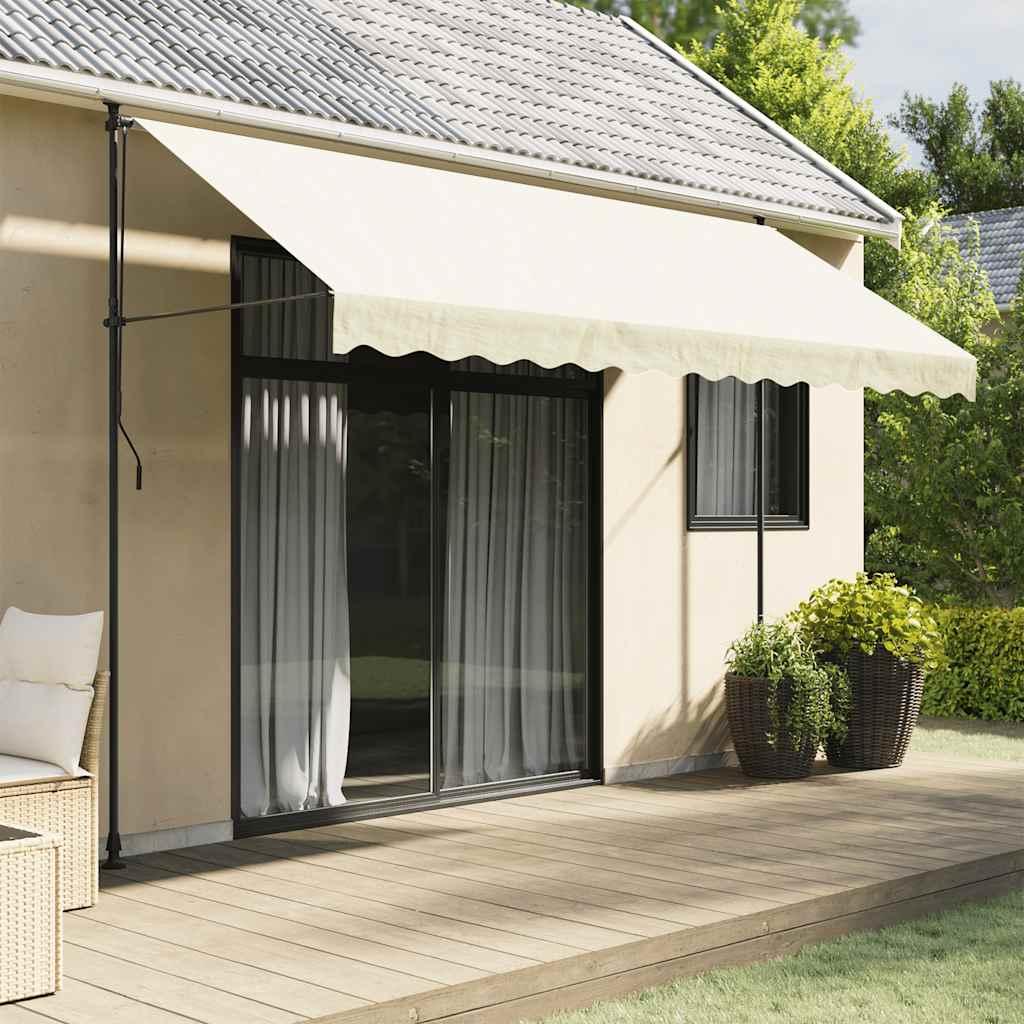 Toldo retráctil de tela y acero gris antracita 100x150 cm