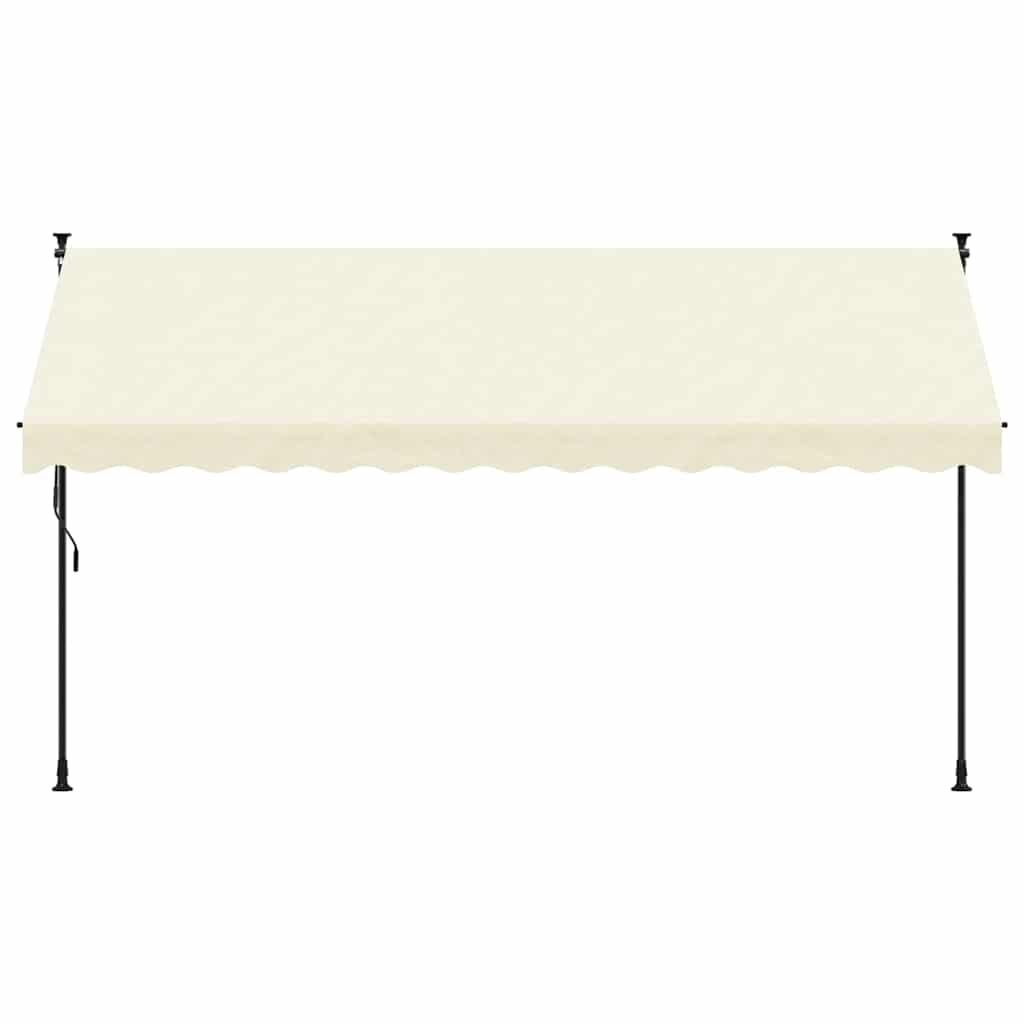 Toldo retráctil de tela y acero gris antracita 100x150 cm