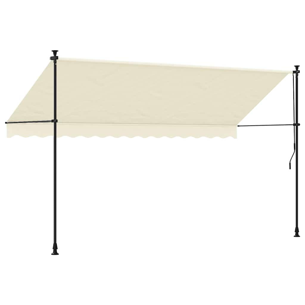 Toldo retráctil de tela y acero gris antracita 100x150 cm