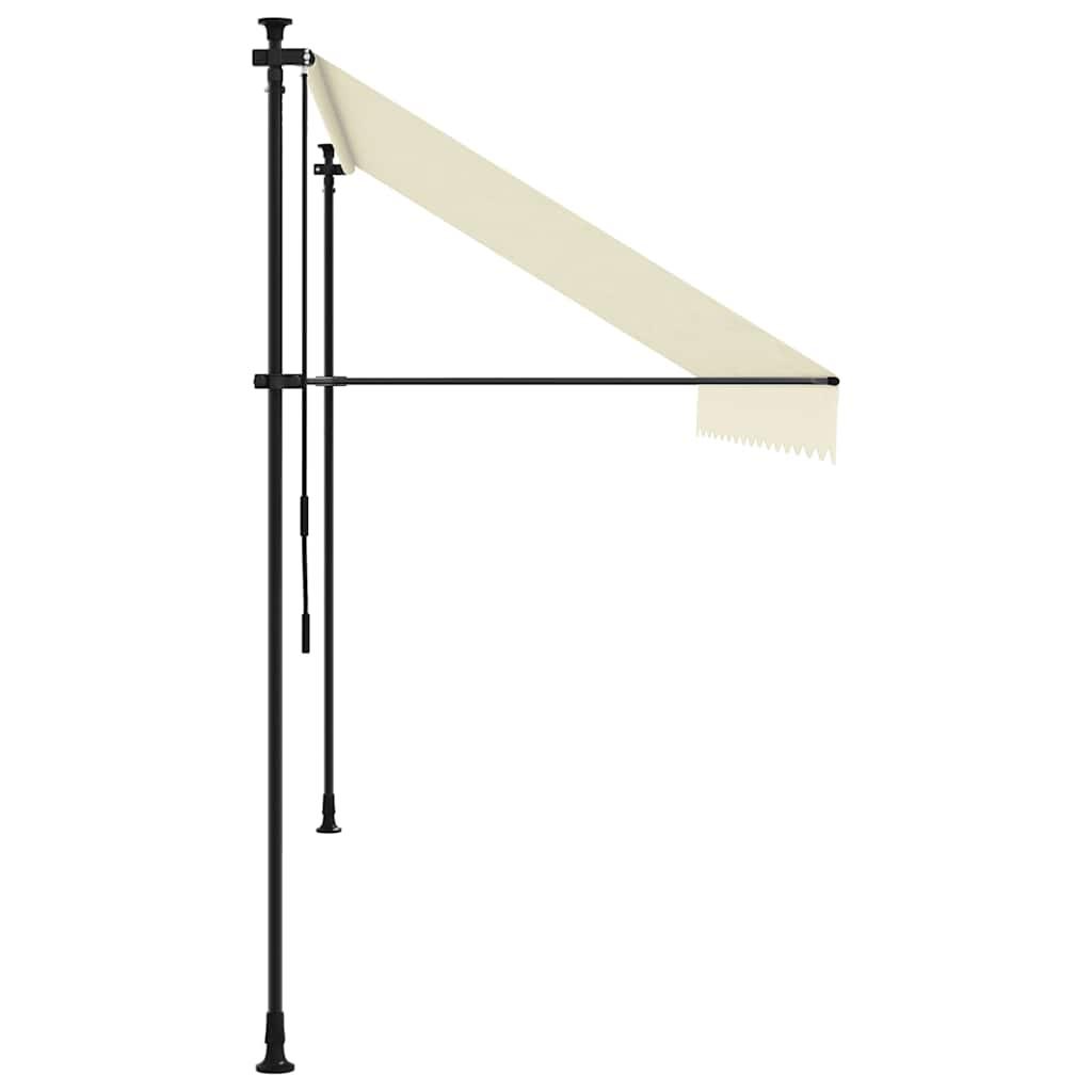 Toldo retráctil de tela y acero gris antracita 100x150 cm