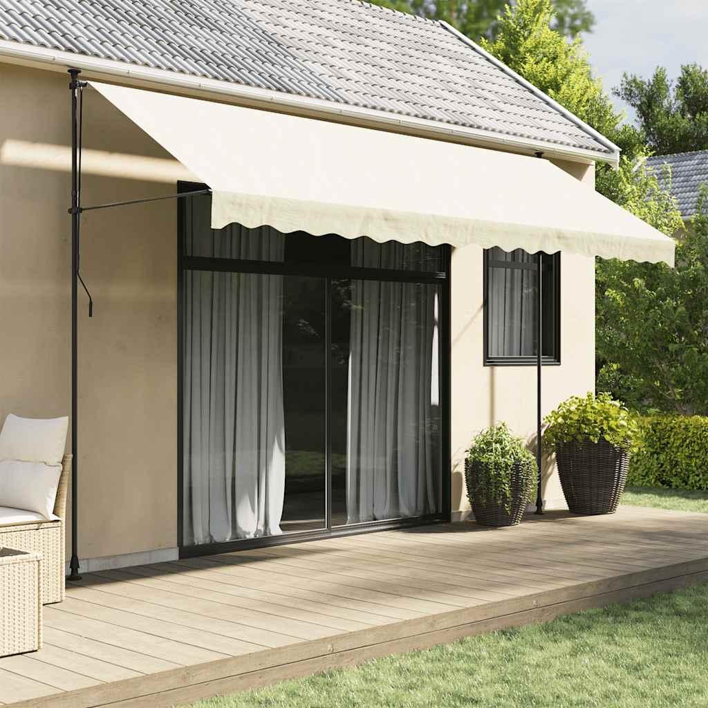 Toldo retráctil de tela y acero gris antracita 200x150 cm