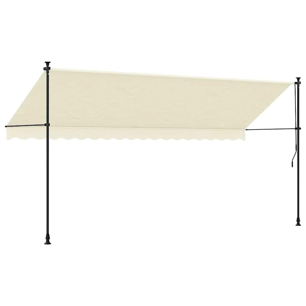 Toldo retráctil de tela y acero gris antracita 200x150 cm
