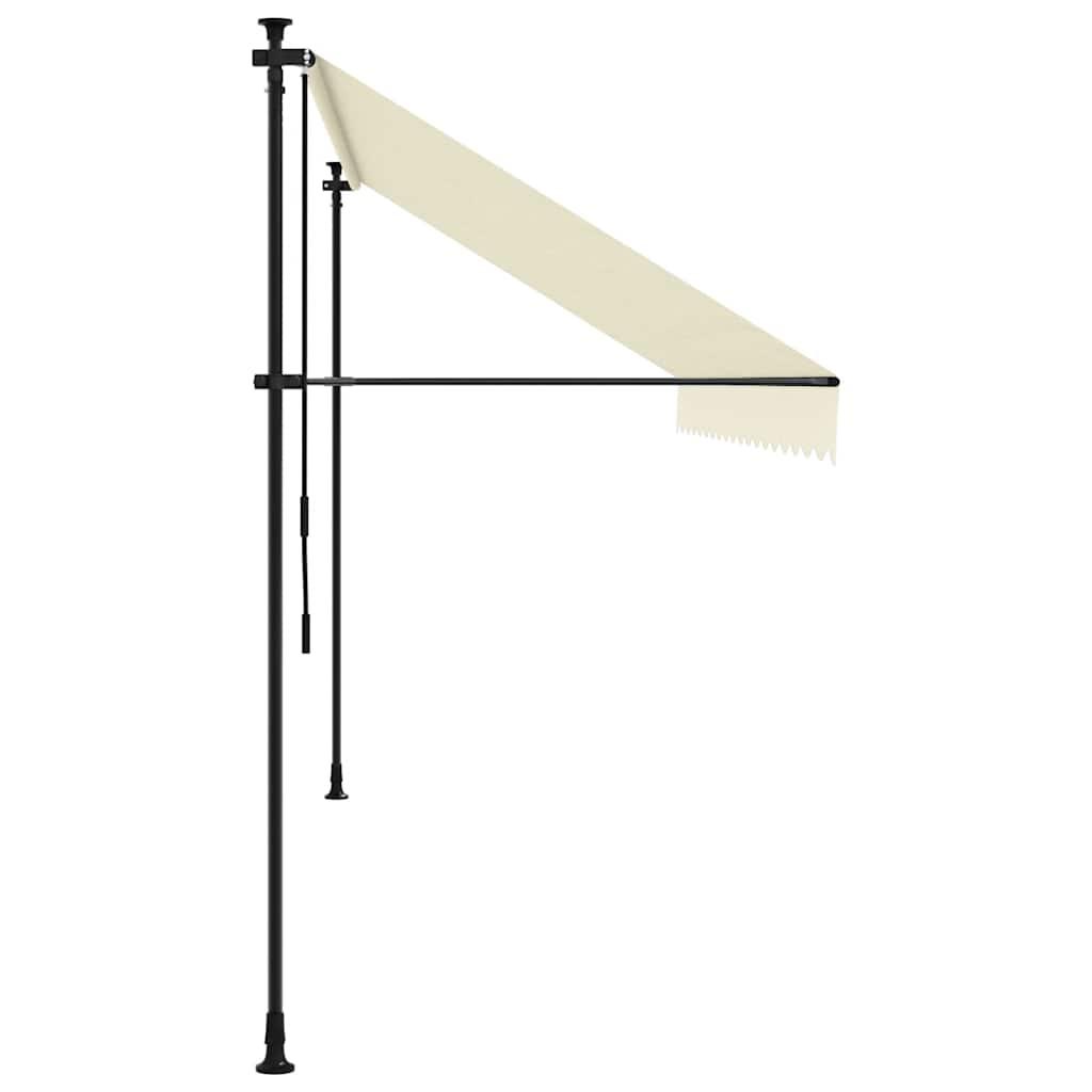 Toldo retráctil de tela y acero gris antracita 200x150 cm