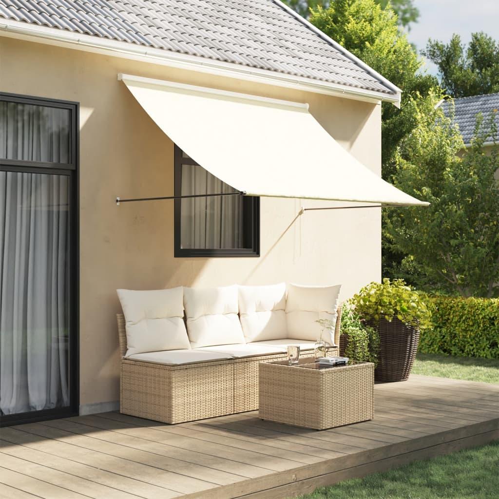 Toldo retráctil de tela y acero gris antracita 150x150 cm