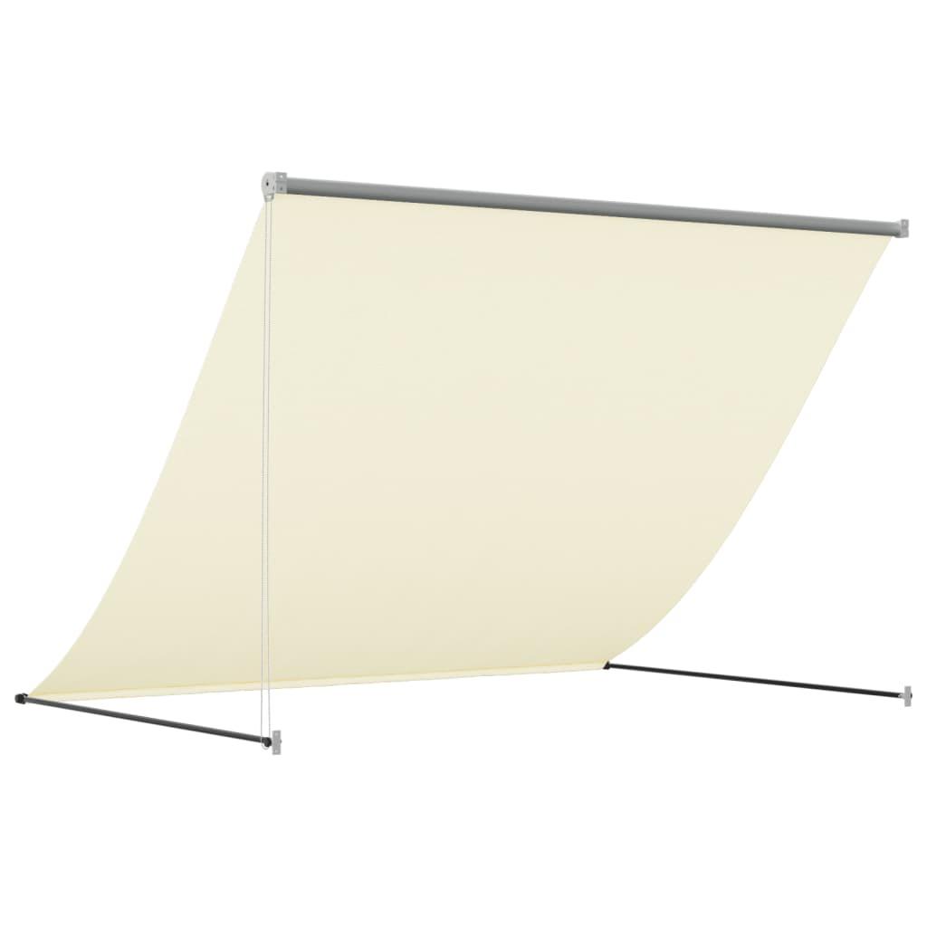 Toldo retráctil de tela y acero gris antracita 200x150 cm