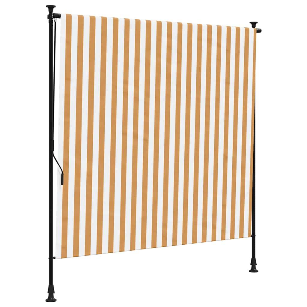 Persiana enrollable exterior tela acero azul blanco 200x270 cm