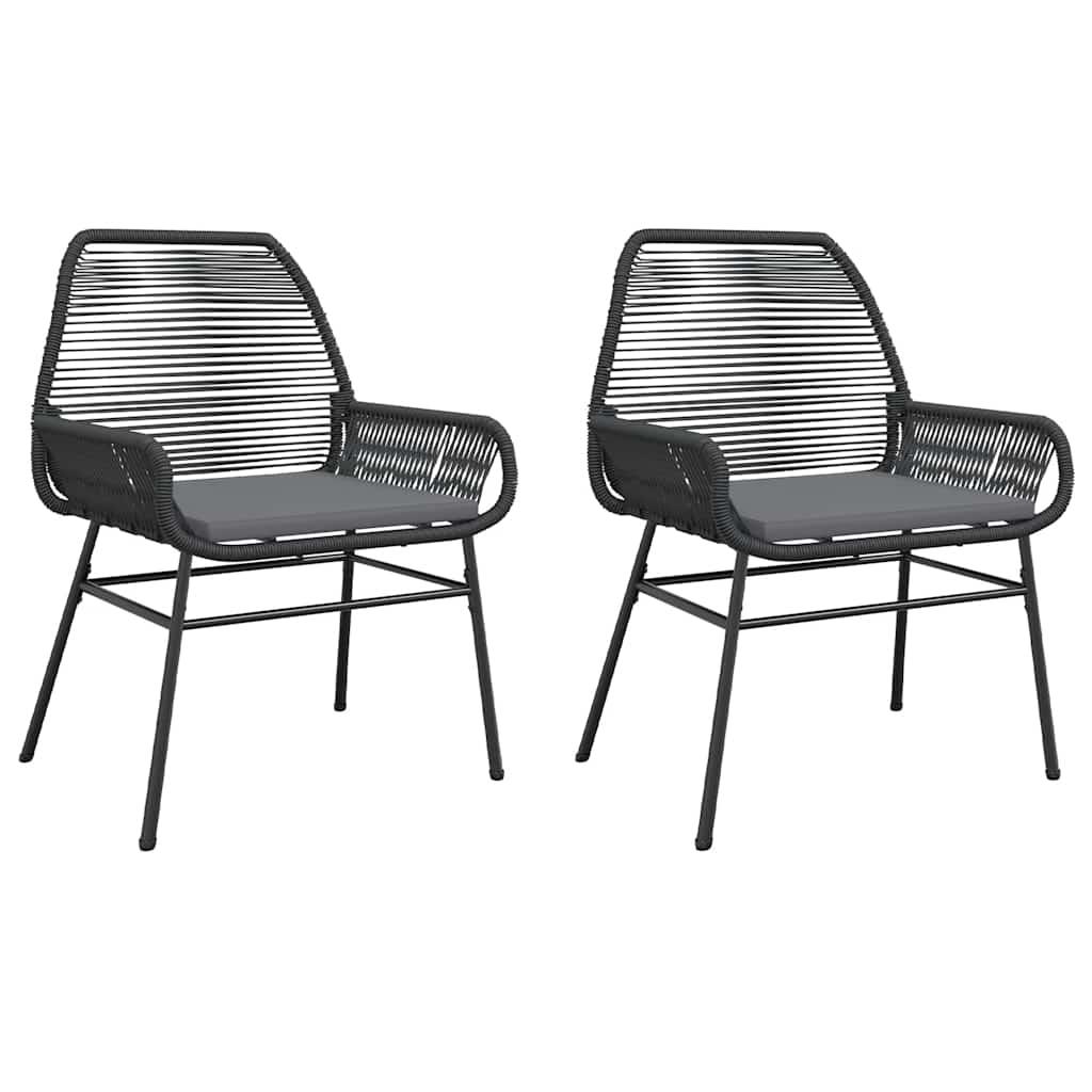 Sillones de jardín con cojines 2 uds ratán sintético marrón