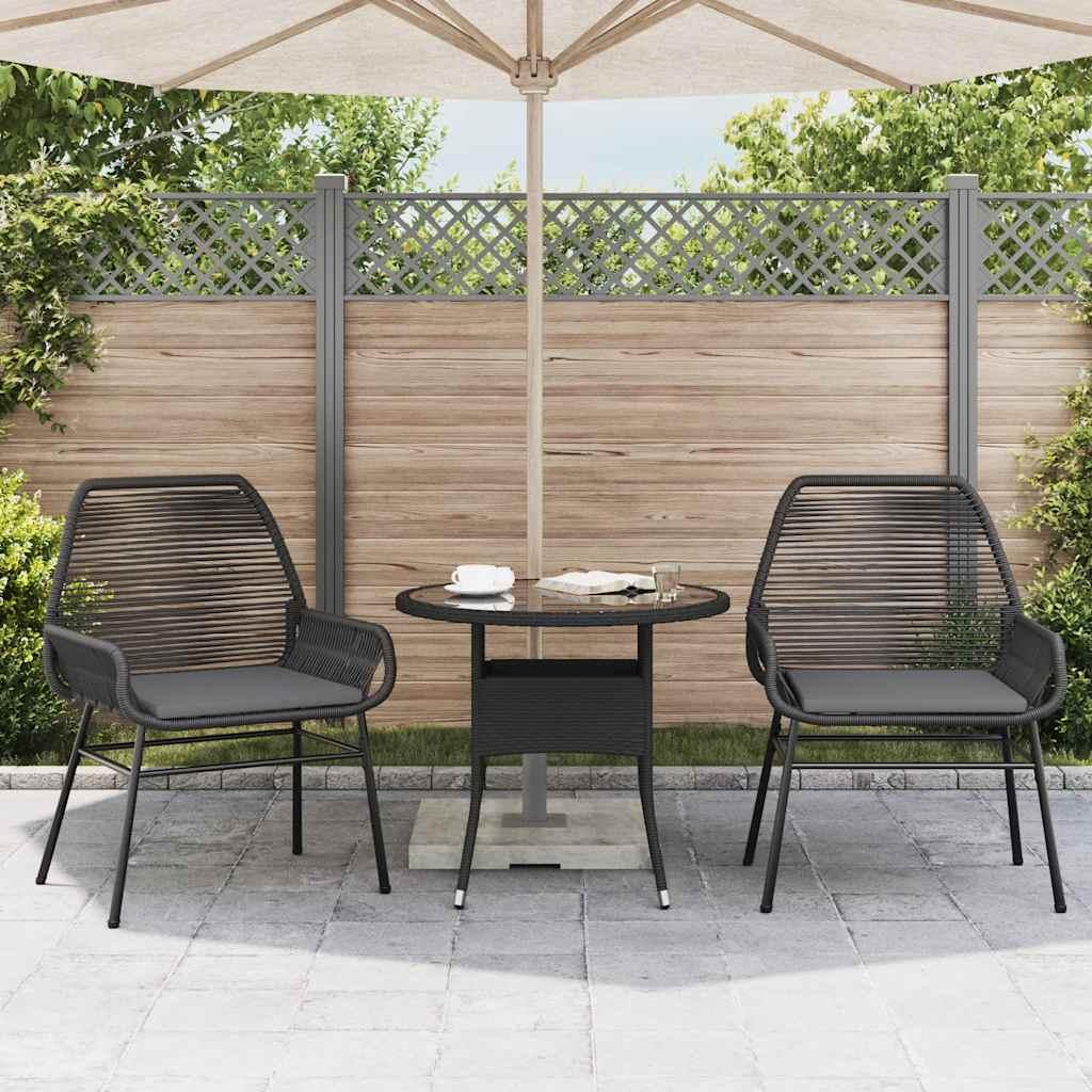 Sillones de jardín con cojines 2 uds ratán sintético marrón