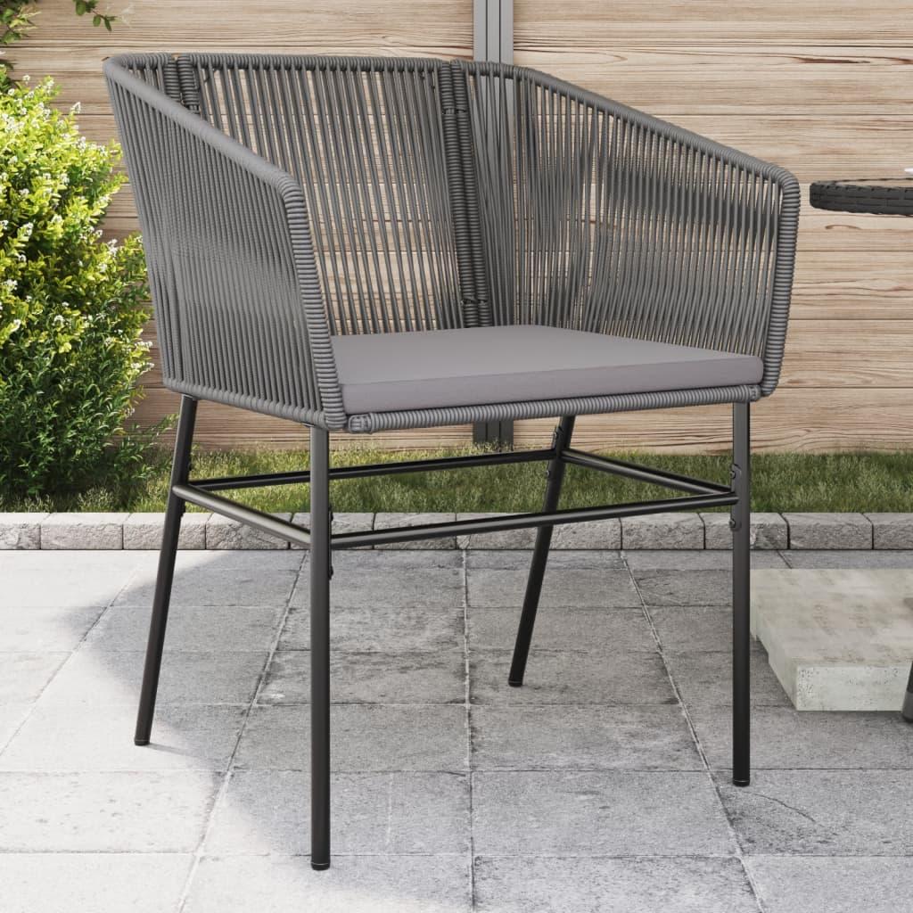 Sillones de jardín con cojines 2 uds ratán sintético marrón