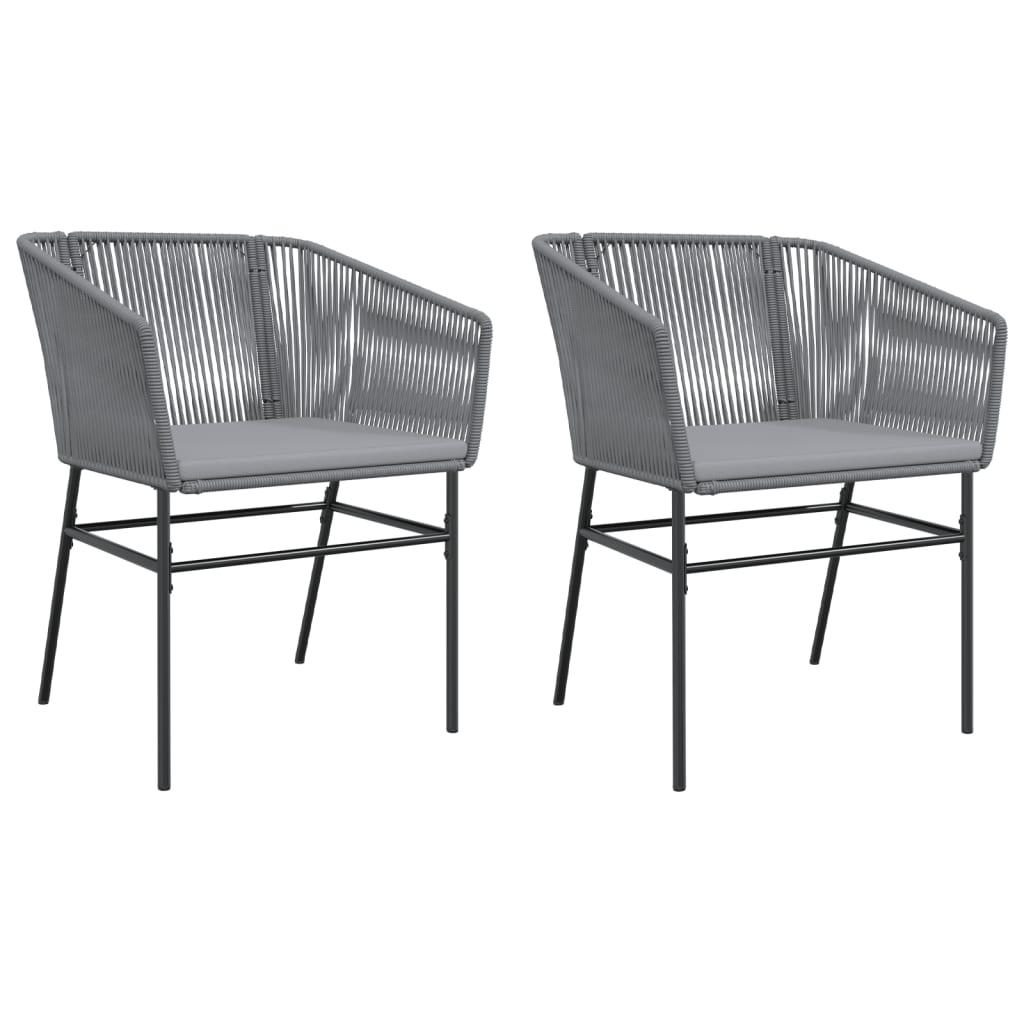 Sillones de jardín con cojines 2 uds ratán sintético marrón