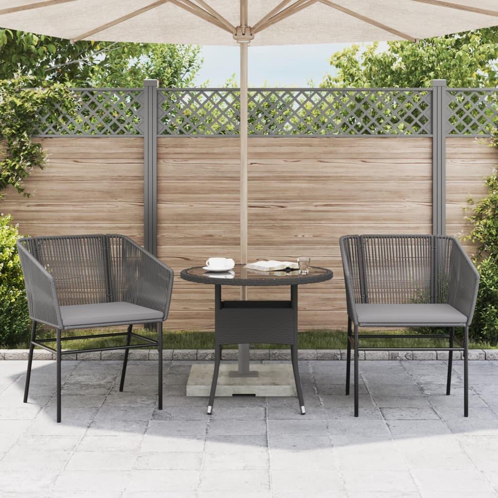 Sillones de jardín con cojines 2 uds ratán sintético marrón