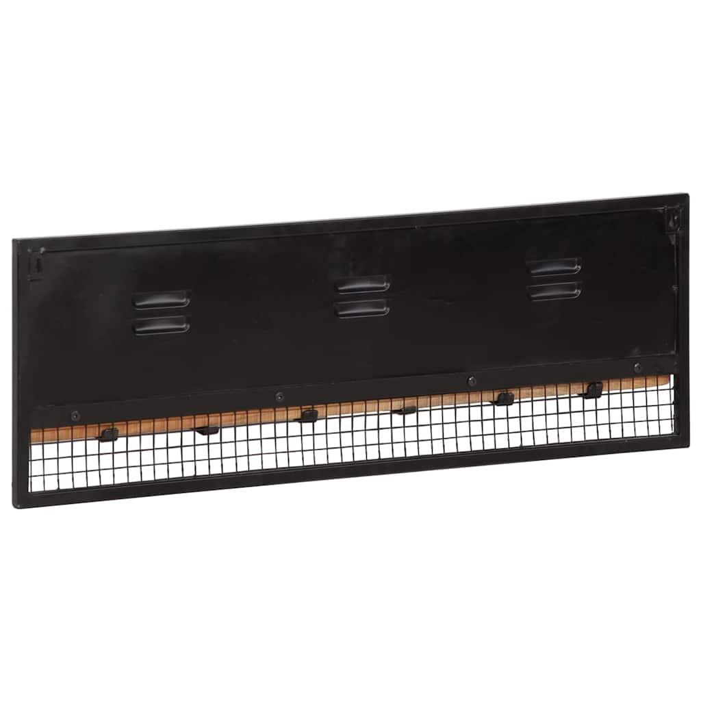 Perchero de pared madera maciza de mango 90x11x30 cm
