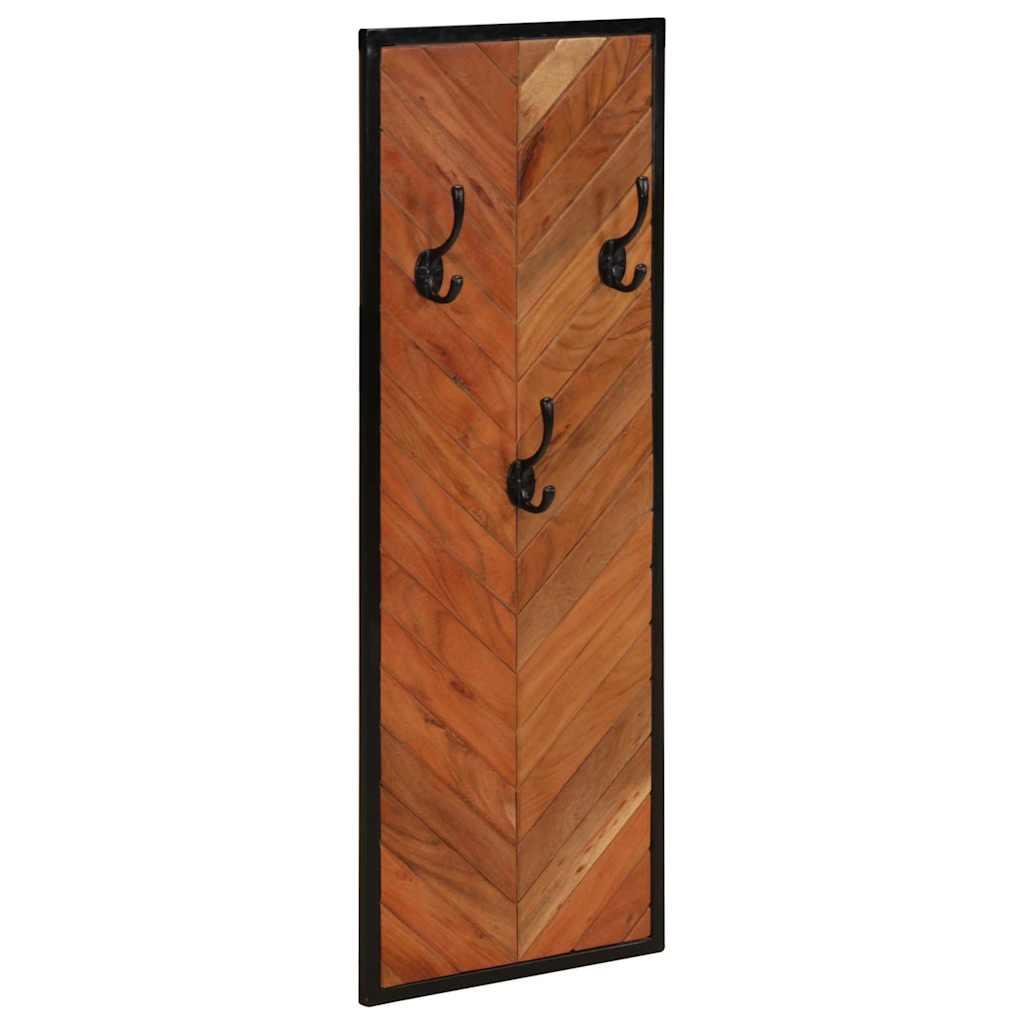 Percheros 2 uds madera madera maciza de acacia 35x1x90 cm