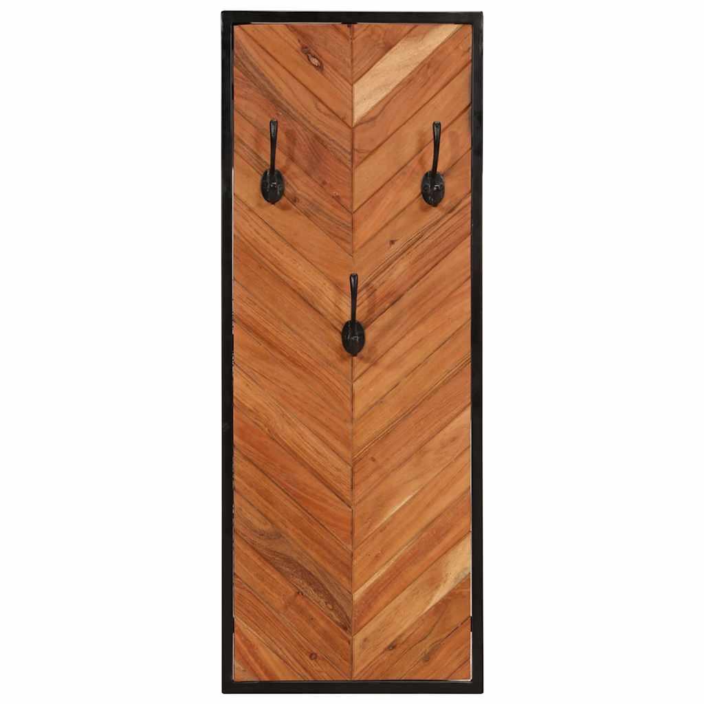 Percheros 2 uds madera madera maciza de acacia 35x1x90 cm
