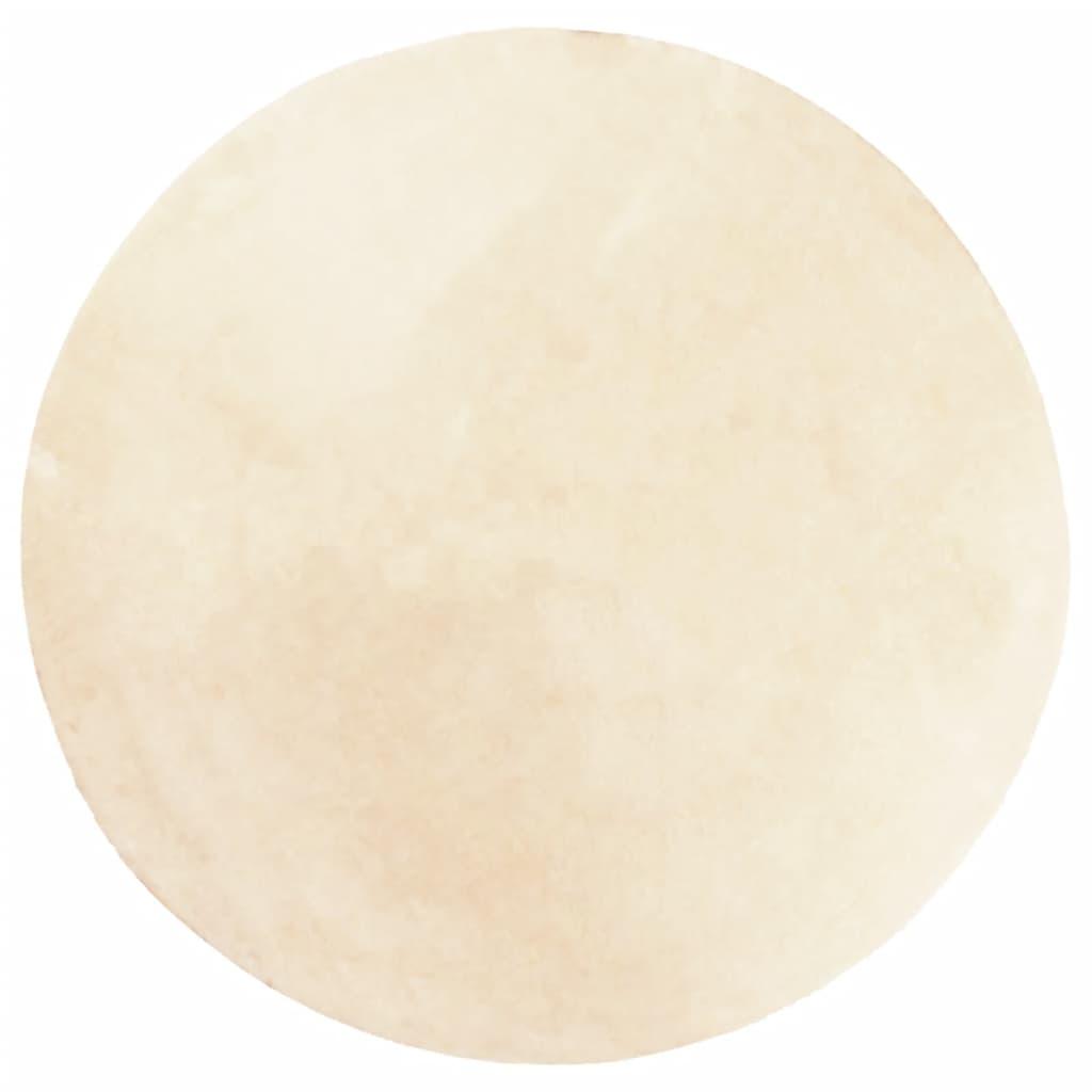 Alfombra de pelo corto suave lavable HUARTE antracita Ø 80 cm