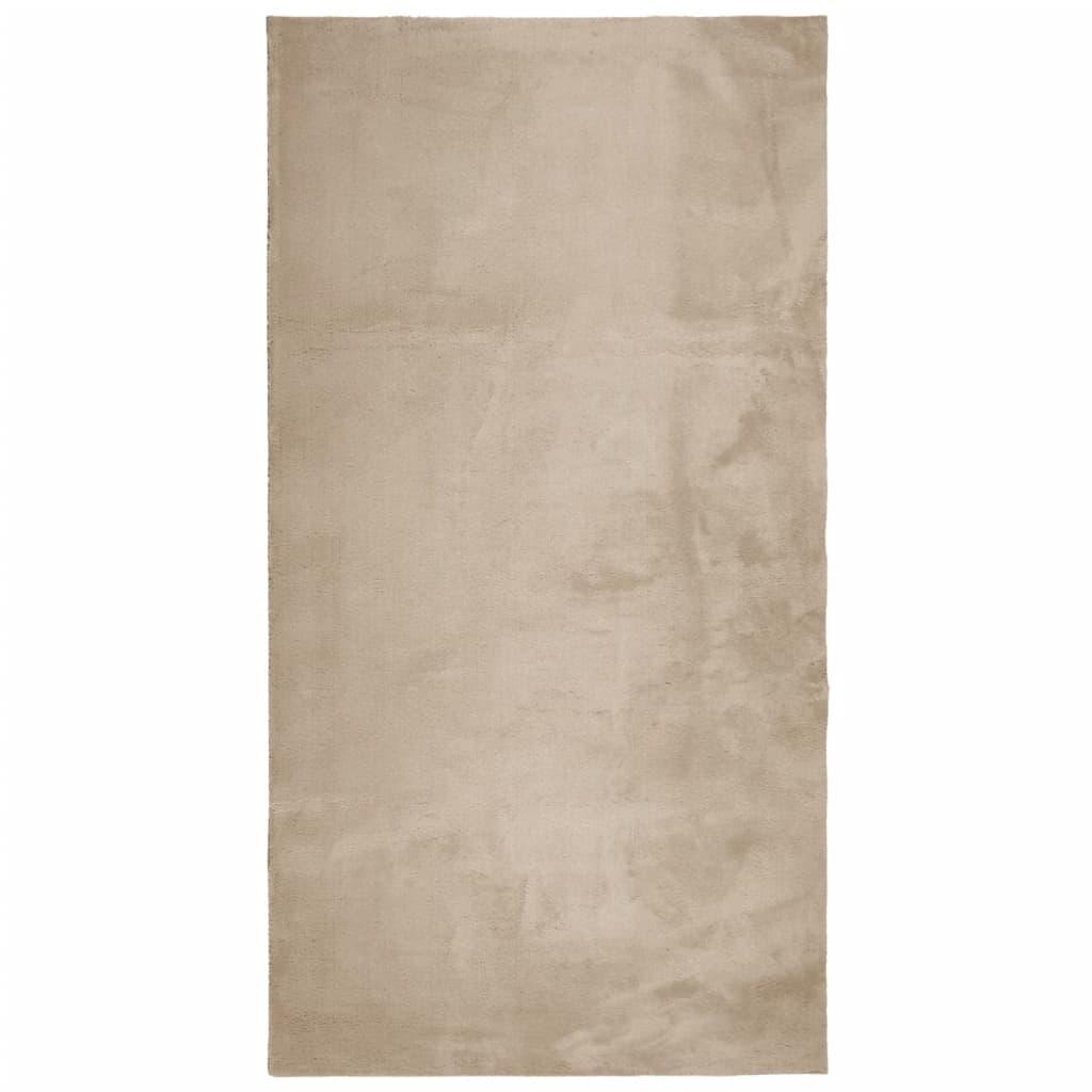 Alfombra de pelo corto suave lavable HUARTE arena 160x160 cm