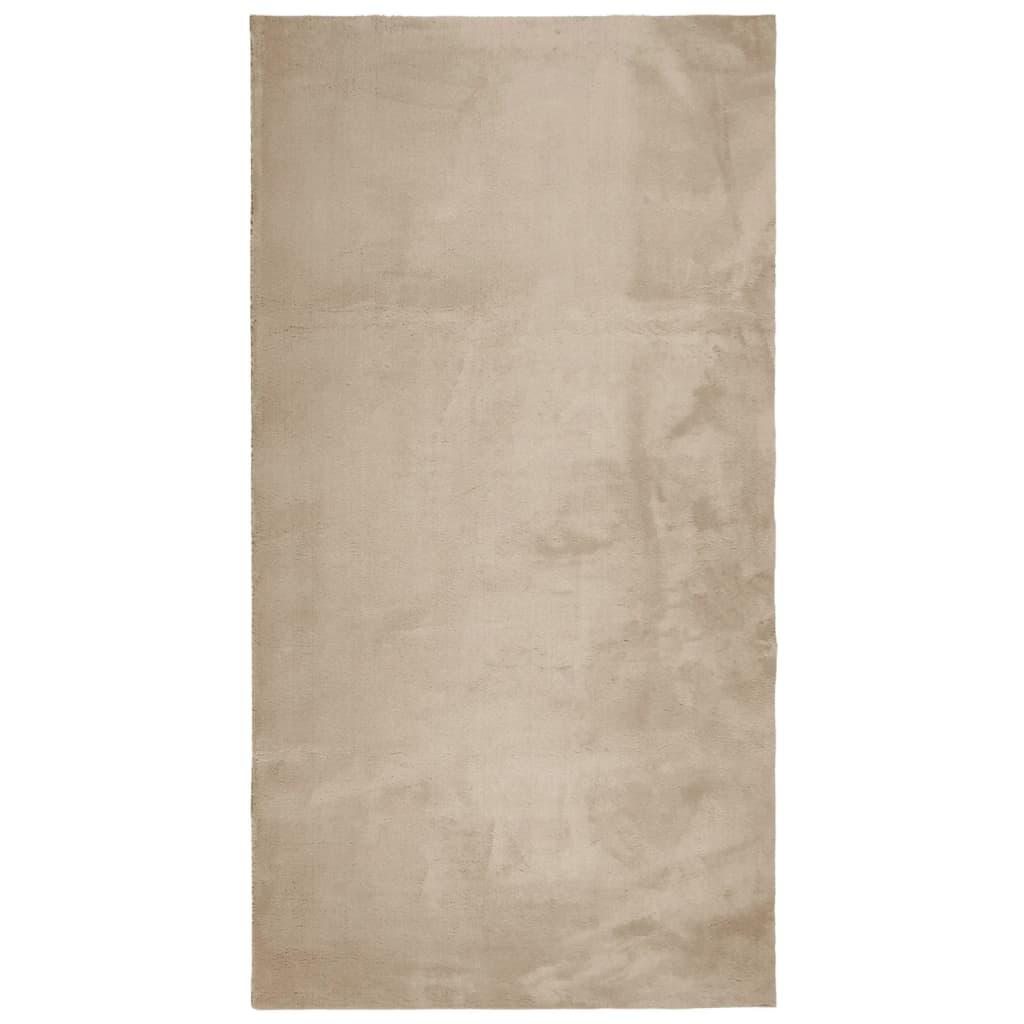 Alfombra de pelo corto suave lavable HUARTE arena 160x160 cm