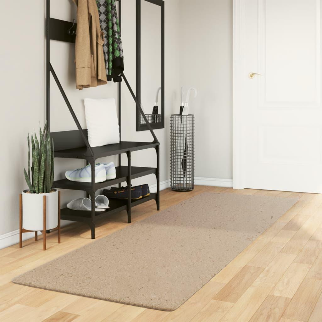 Alfombra de pelo corto suave lavable HUARTE arena