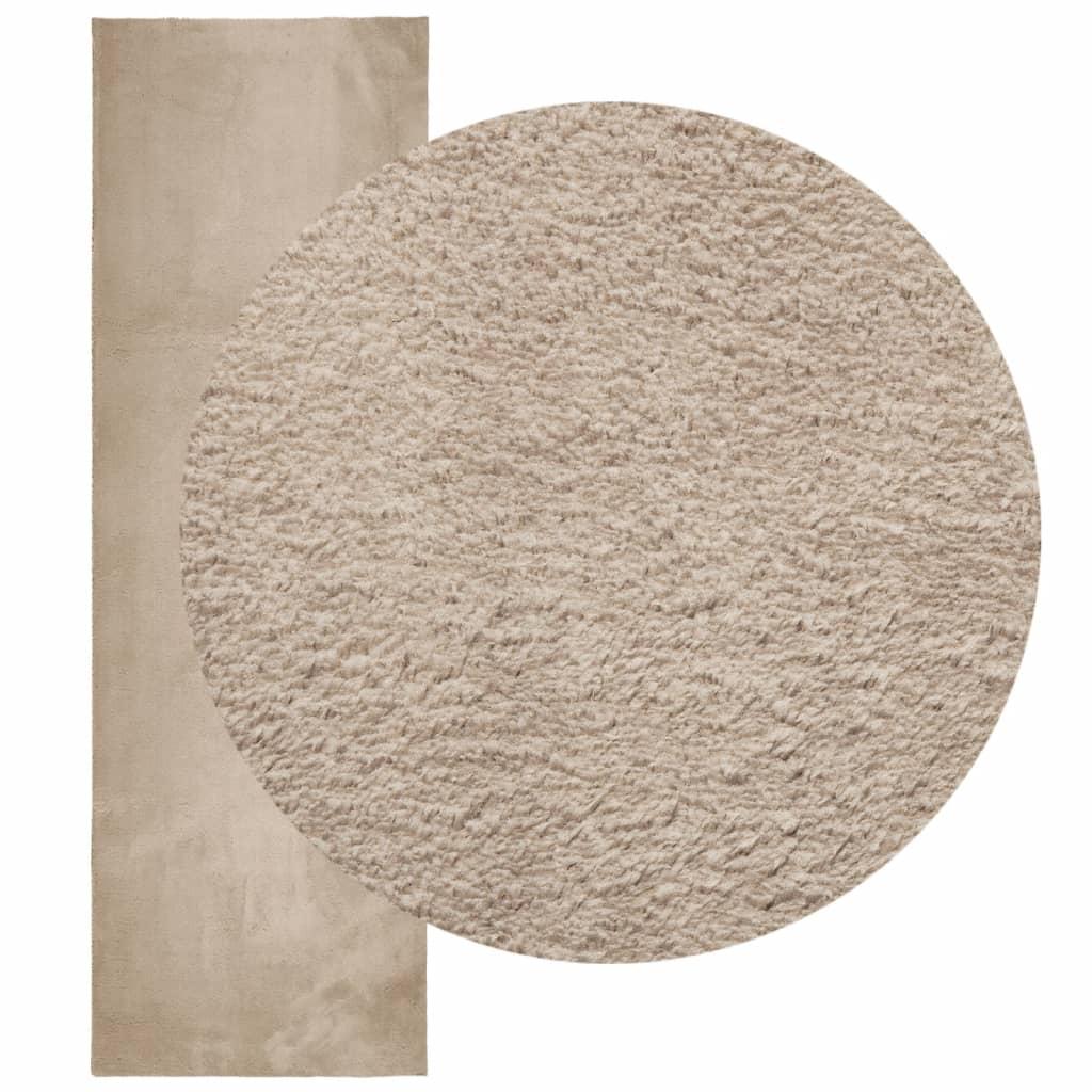 Alfombra de pelo corto suave lavable HUARTE arena