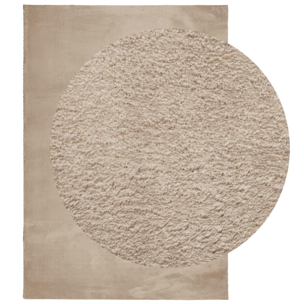 Alfombra de pelo corto suave lavable HUARTE arena