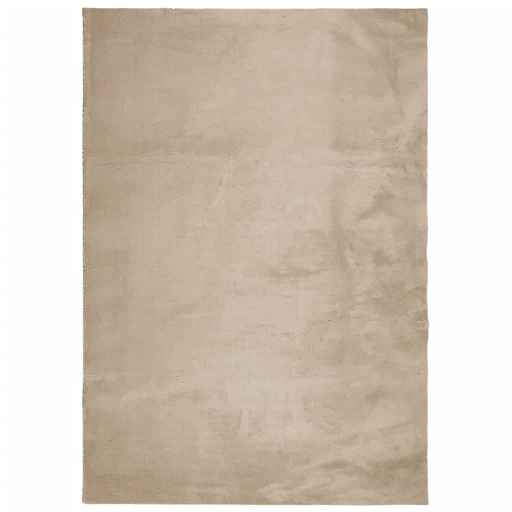 Alfombra de pelo corto suave lavable HUARTE arena 140x200 cm