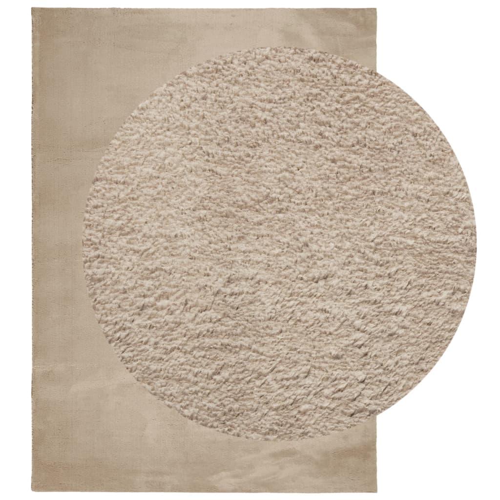 Alfombra de pelo corto suave lavable HUARTE arena