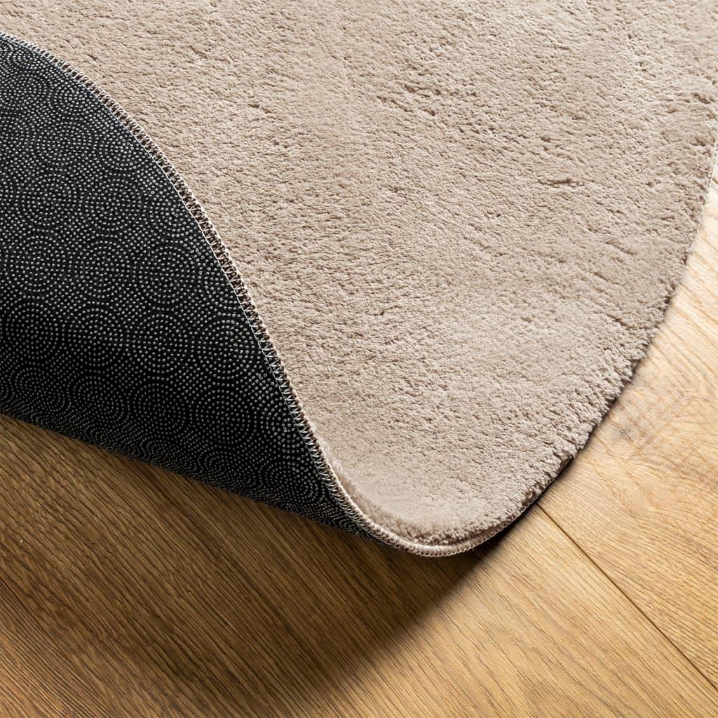 Alfombra de pelo corto suave lavable HUARTE arena