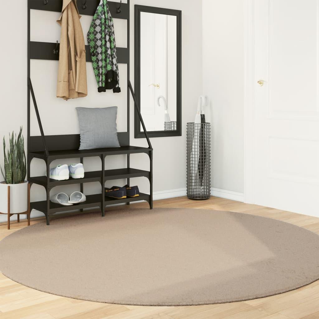 Alfombra de pelo corto suave lavable HUARTE arena 100x200 cm