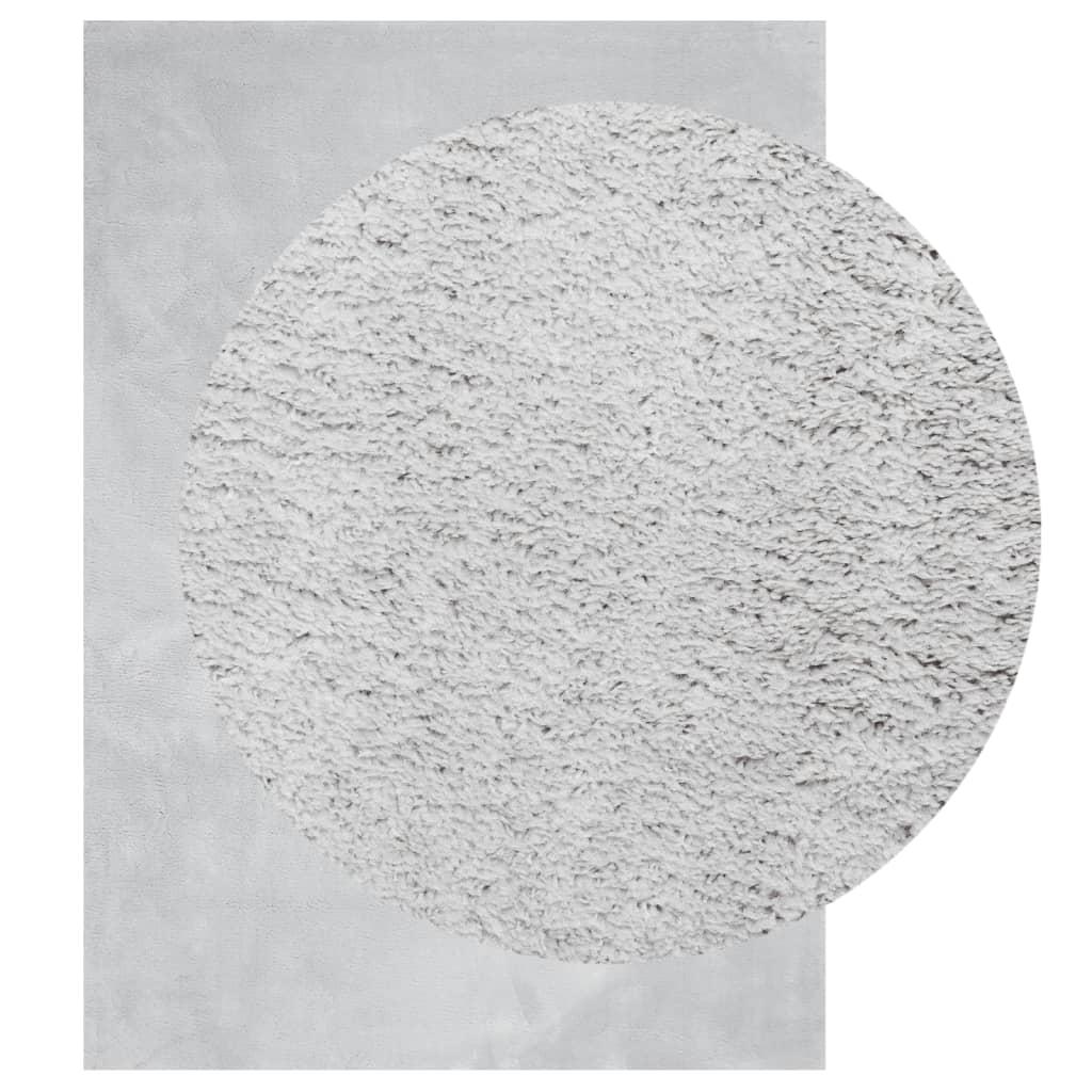 Alfombra de pelo corto suave lavable HUARTE antracita 200x280cm