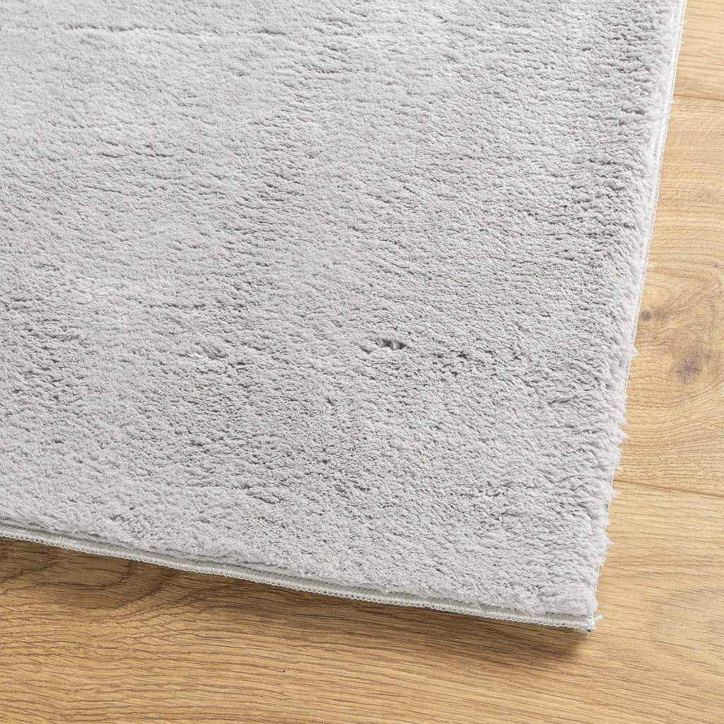 Alfombra de pelo corto suave lavable HUARTE antracita 200x280cm
