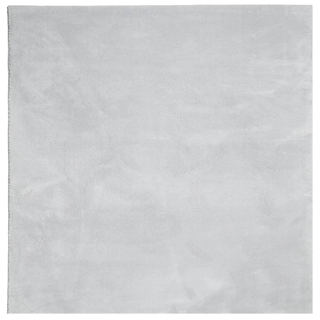 Alfombra de pelo corto suave lavable HUARTE antracita 240x240cm